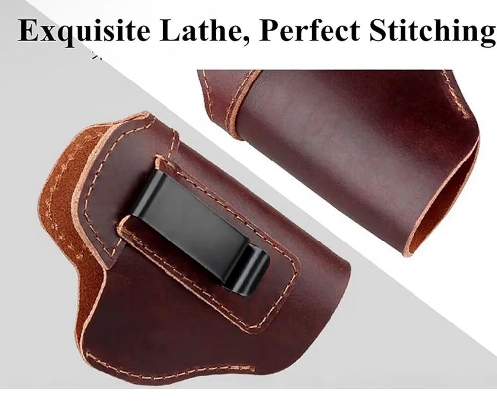 Genuine Hand Crafted Leather Holster Small Hand Piece Right Handed Burgundy NEW